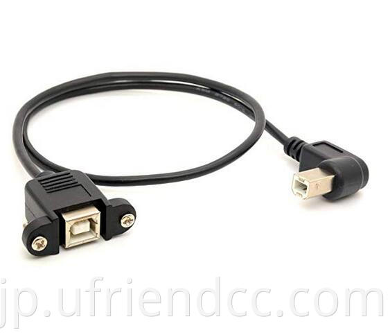 Dongguan Factory Printer Extension Cable USB 90度ソケット直角スキャナーUSB Bパネルマウント